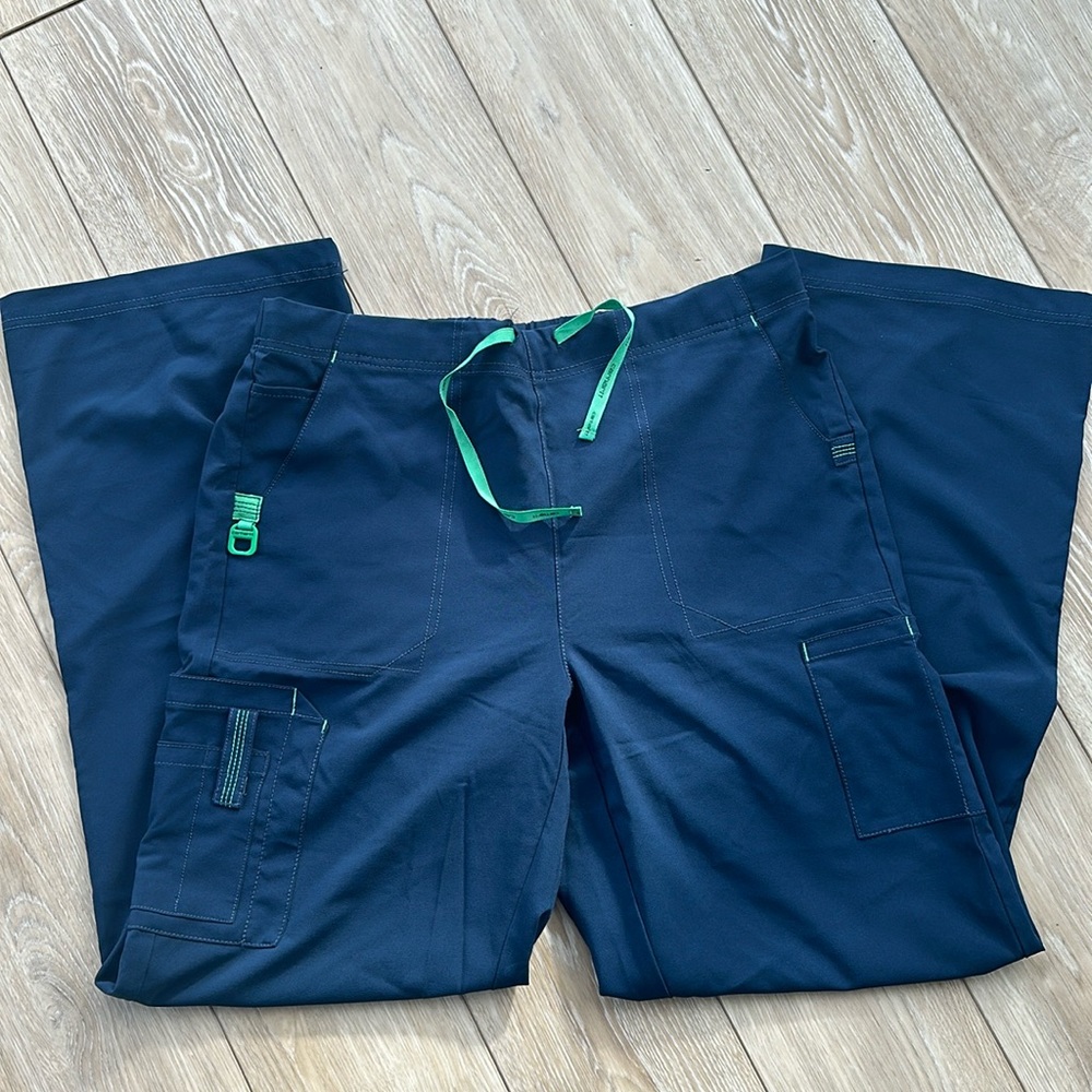 Carhartt Navy Blue Women's Pants with Green Accents